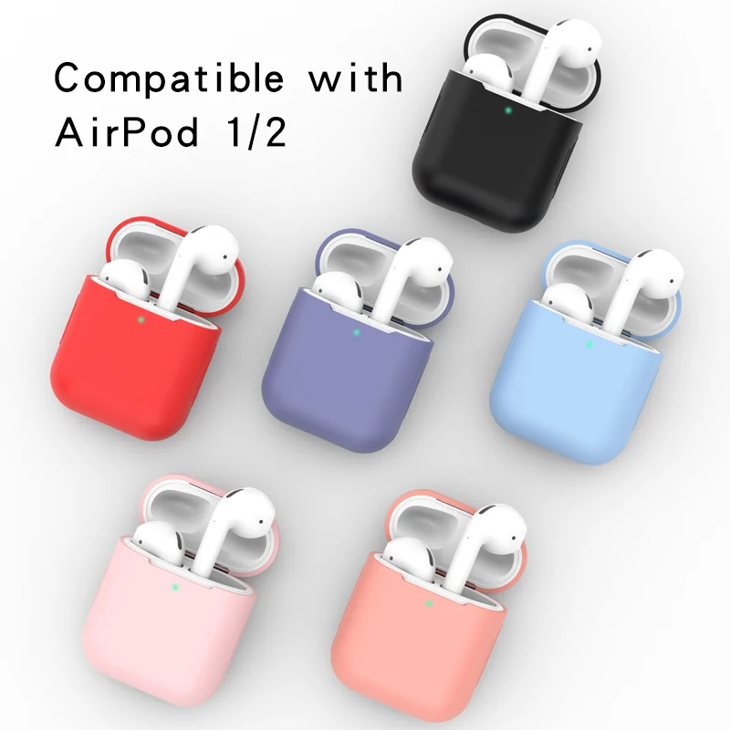 
Protective AirPod Case, Silicone Air Pods Case Cover Skin Compatible with AirPod 1 & 2 