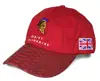 Custom stone washed red crown baseball cap, Red leather visor 6 panel style baseball cap