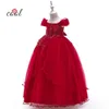 kids wholesale clothing red ball gown baby girl wedding dress for little girl 2 year old