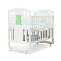 

made in China factory European style Luxury 6 IN 1 wood baby cribs bed