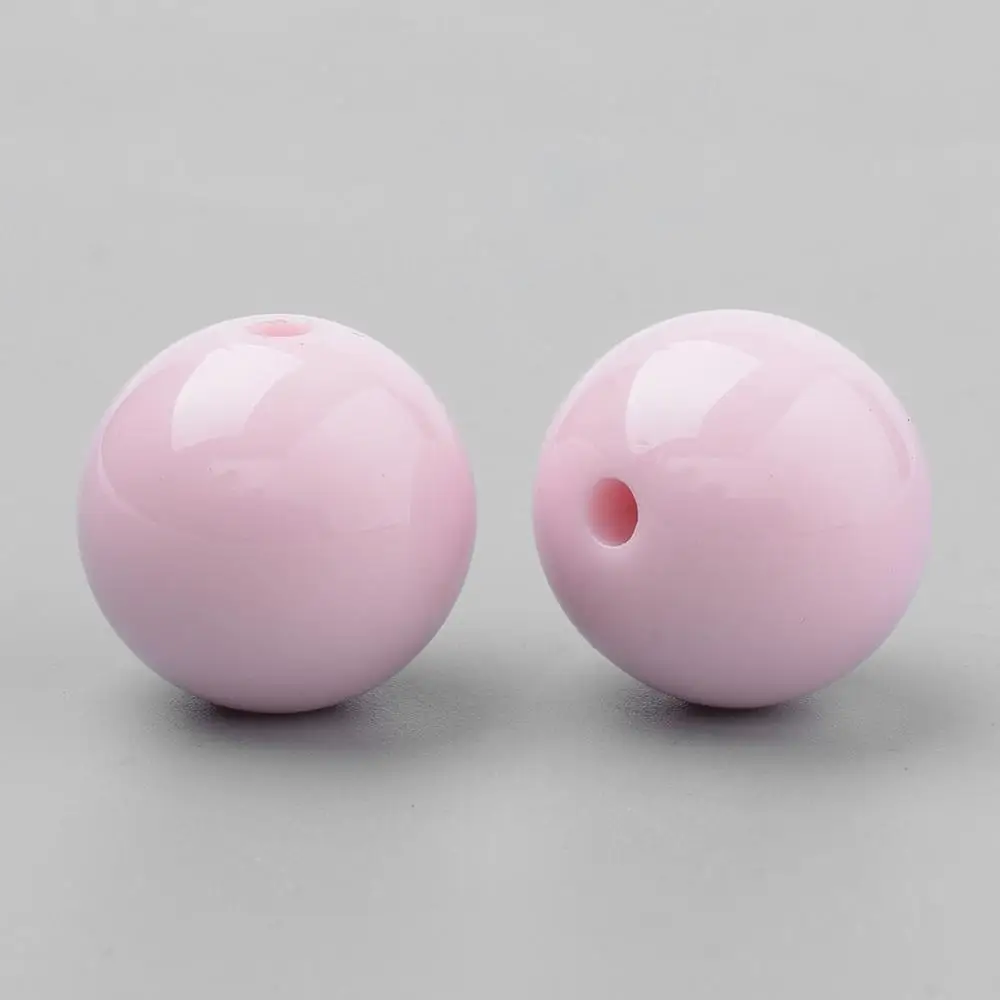 

PandaHall 20 mm Acrylic Ball Round Pink Plastic Bead