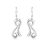 Cute Cat Dangle Earrings Wholesale Stainless Steel Filigree Cats Dangles For Women Girls