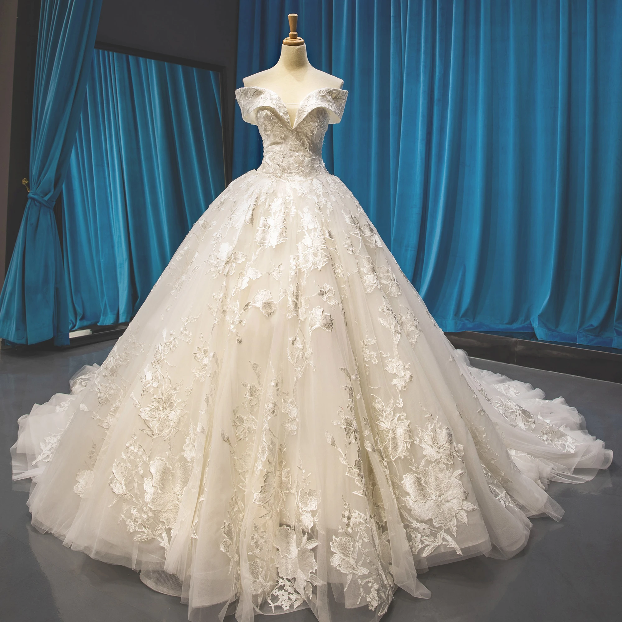 

Jancember RSM66599 off shoulder high quality sexy beauty wedding dress suzhou elegant wedding dress bridal gown