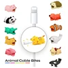 animal bite usb phone cable protector for iphone apple charger cable protector animal