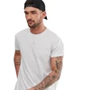 Factory hot wholesale custom 2019 men's Longline Crew neck gray plaster fit t shirt
