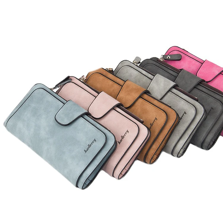 

Beallerry BW1001 Korea Style Woman Purse Hasp Visa Card PU Long Zipper Wallet For Women, As pictures