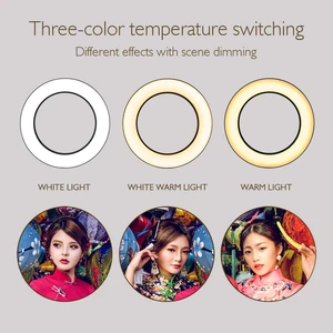 Dimmable LED Ring Light Smartphone Tripod