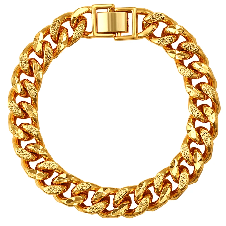 

76263 xuping 24k gold plated women mens chain bracelet, copper alloy bracelet chain