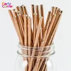 Machine Making Paper Straws Artifacts Decorative Solid Metallic Rose Gold Paper Straws