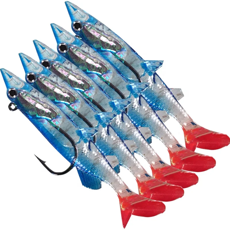 

Wholesale high quality lead sea bass soft lure 80mm 6g vibe fishing lure swimbait soft, Blue
