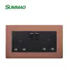 High Quality UK Electric Multi Power Plug Socket, 2 Gang Universal Dual Wall Socket 0utlet