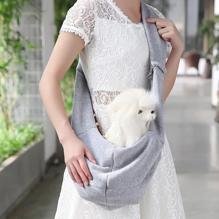 

New Arrival windproof Backpack For Carrying Dogs Outdoor Travel small pet carrier sling bag, Gray