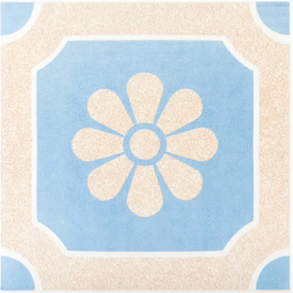 Newest Light Blue Life Daisy Bathroom Tiles Ceramic Color  Size 200X200MM From Singapore