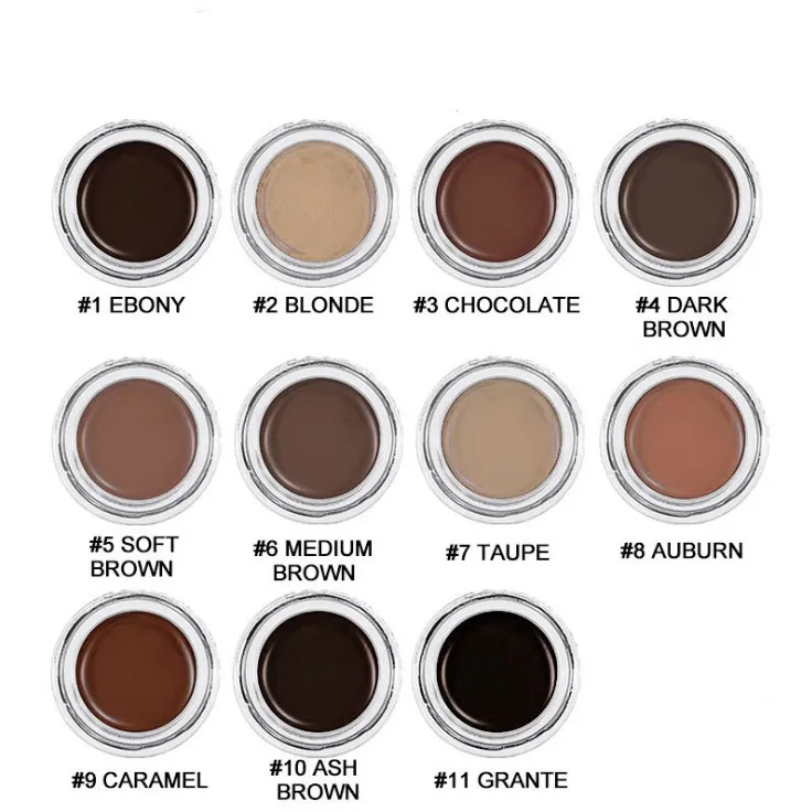 

Long Last Natural Smooth Gel Eyebrow Cream Non Smudge Customize Logo Eyebrow Powder, 11 colors