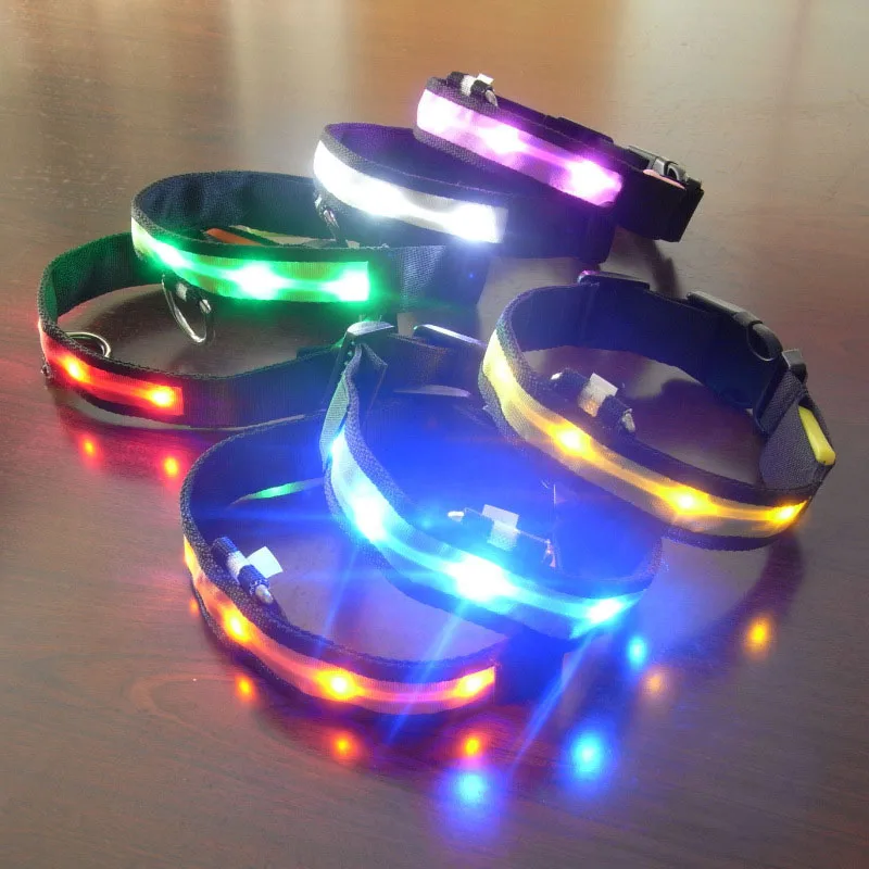 Waterproof Rain Led Dog Collar Factory Hot Sales Dog Collar Led Rechargeable Dog Led Collar For Pet Dogs