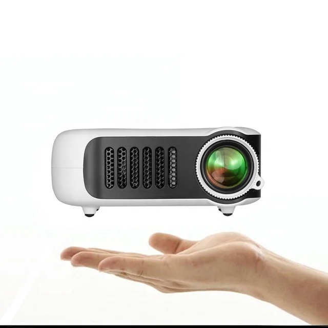 

2021 new products 1000 lumens led mini pocket portable projector beamer proyector with USB HD AV for kids toys gift, Black,orange,white