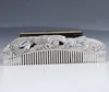 Chinese Silver Copper Handcarved Dragon & Phoenix Comb
