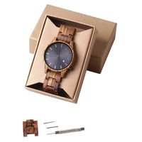 

Fashion SOPEWOD brand high quality mens custom logo wholesale low MOQ quartz wrist watch wood