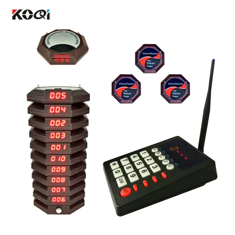 

KOQI LIMITED 1 Year Guarantee Remote Calling System Restaurant Calling Pager Beeper Wireless Coaster Pager System