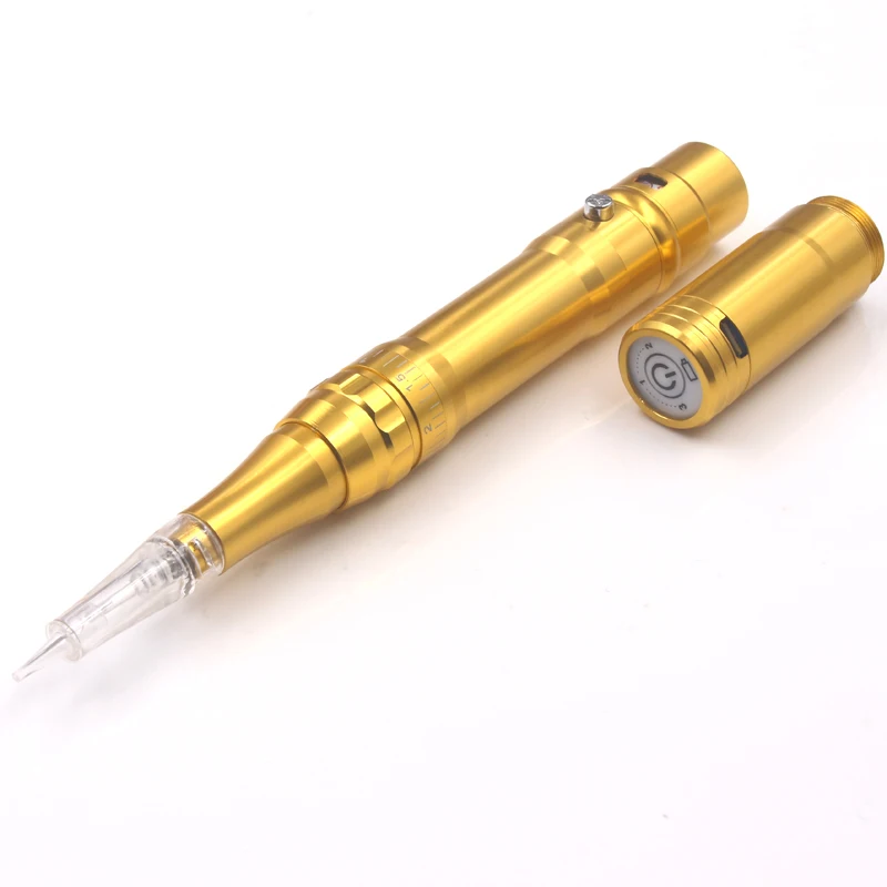 

High quality wireless electric tattoo pen stainless steel eyebrow machine with battery Permanent makeup machine, Black;gold;rose gole;silver