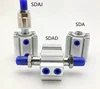 Factory price SDA/SDAD max stroke 130mm double shaft double action inner/outer thread impact harga pneumatic Cylinder
