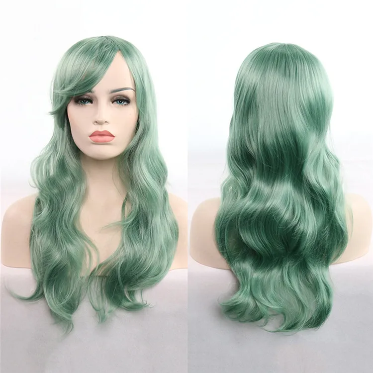 

Free Shipping Colorful Anime Cosplay Wigs Cheap Long Synthetic Hair Wig For Party Chinese supplier