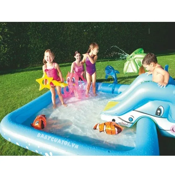 

bestway 53052 inflatable baby pool toys fantastic aquarium water playing pool swimming pool, Bule