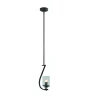 High quality black metal glass shade lamp single contemporary chandelier for home decor