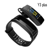 

Bluetooth Y3 Color Headset Talk Smart band Bracelet heart rate monitor Sports Smart Watch Passometer Fitness Tracker Wristband