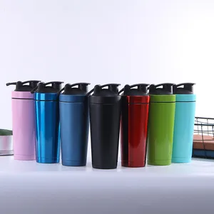 Image of 750 ML Gym Sport Water Bottle Stainless steel Double Wall Vacuum Protein Shaker For Whey/Milk