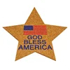 Wholesale star shape custom country flag printed cork wooden coaster