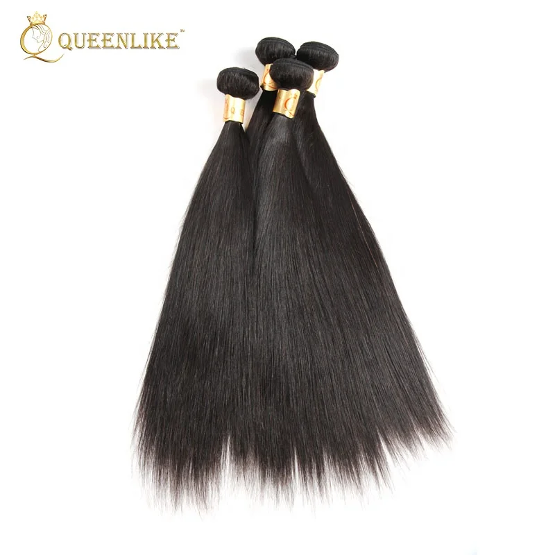 

Natural black raw super double drawn Malaysian hair bundles, Natural color or as your request