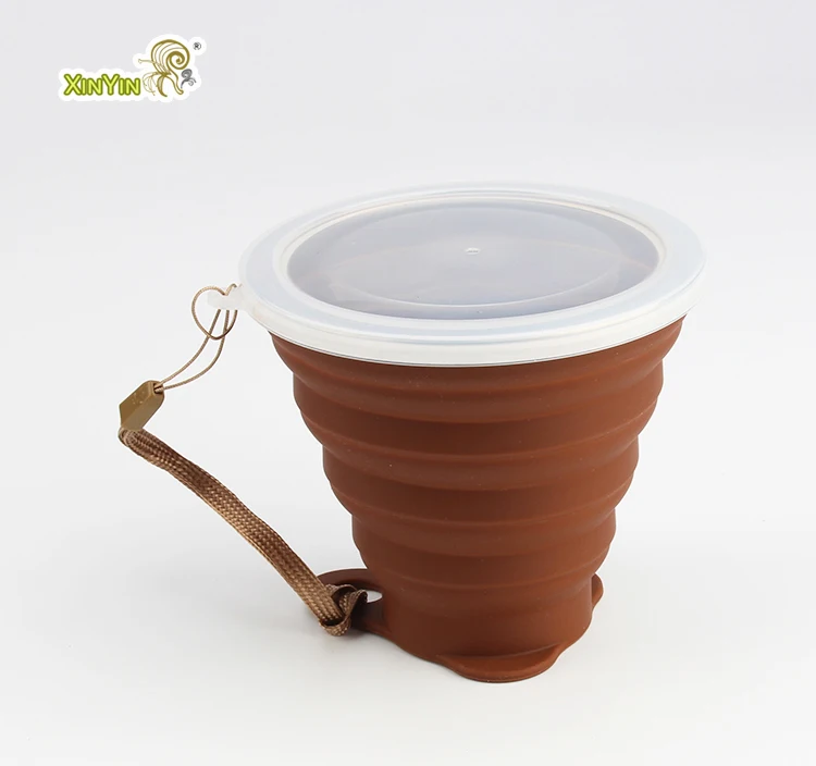 

food grade silicone water bottle foldable travel water bottle, 5 colors