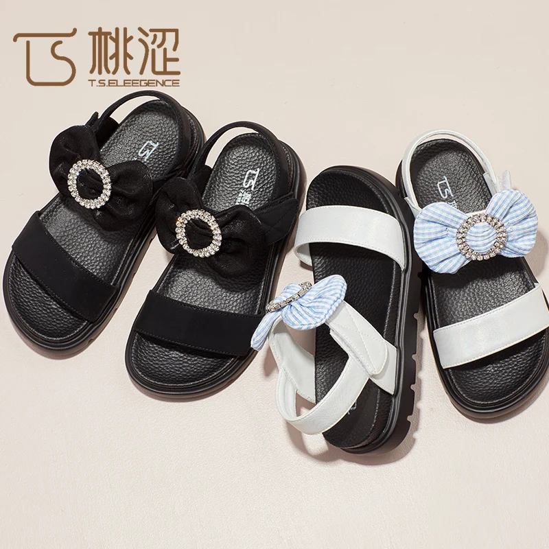 

China wholesale Kids Summer Sandals shoes for girls, Black, white