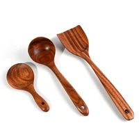 

3-piece teak cooking Turner utensils set spoon spatula rice spoon kitchen tool wooden cooking utensil set