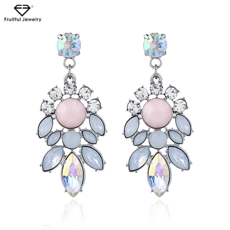 

Statement Big Crystal chandelier Stone Pendant bohemia Drop Earrings Fashion Rhinestone Inlaid Water Dangle Earrings Women Jewe