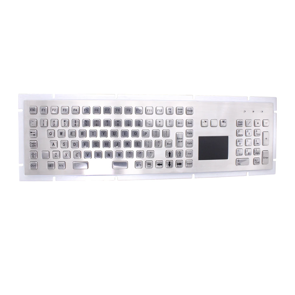 

103 Keys Kiosk Vending Machine Vandal Proof Medical Metal Industrial Keyboard With Touchpad, N/a