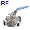 RF Stainless Steel Sanitary 3 Way Full Bore Ball Valve