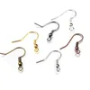 100pcs Gold Silver KC Gold Plated French Hooks Earring Findings Coil Ear Wires For DIY Jewelry Making Accessories