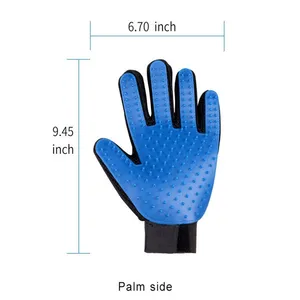 Image of Best quality hot sale dog grooming supplies five finger deshedding glove pet brush
