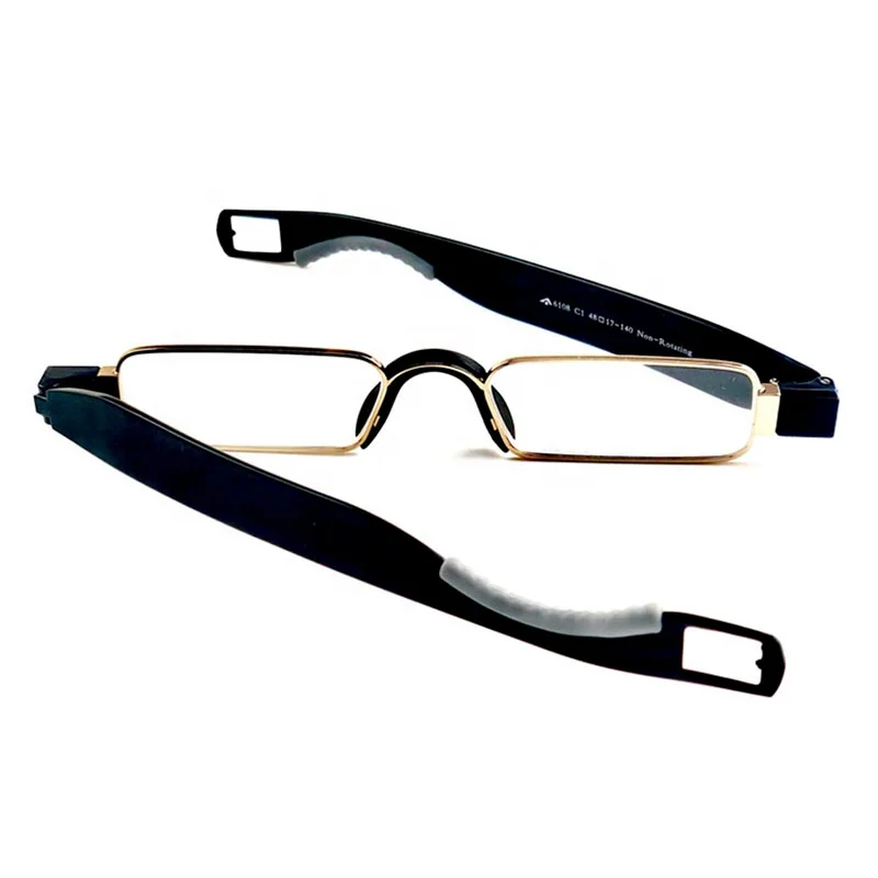 

Exquisite NO MOQ crystal stainless steel rotate adjustable reading glasses pocket