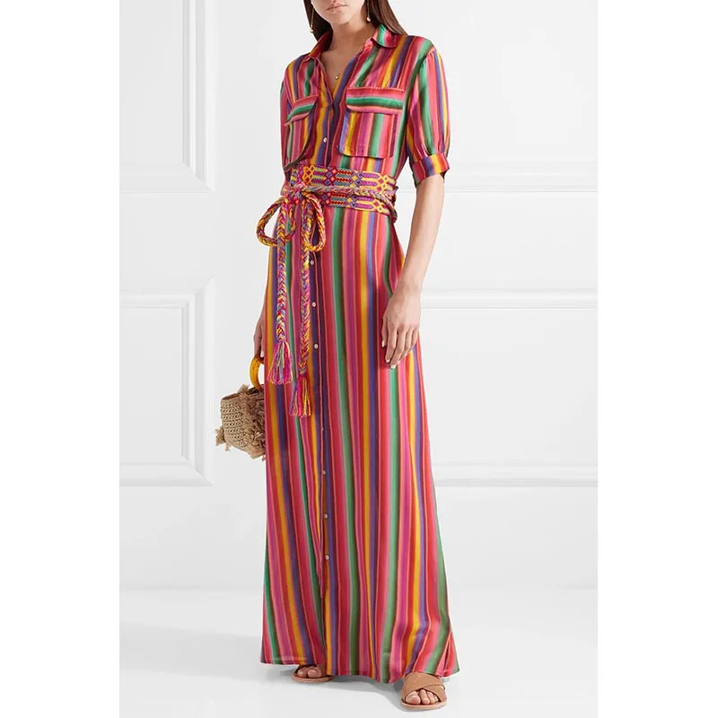 

2019 Summer women's digital print long dress
