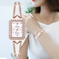 

Lvpai Brand Luxury Rectangle Bracelet Watches For Women Quartz Clock Ladies Dress Rose Gold Clock Relogio Feminino Kol Saati