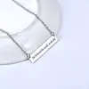 Loftily she Believed she Could so she did rose Gold and Silver Rectangular Letter Exquisite Pendant Necklace