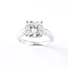 2019 New Arrival Ring Jewelry Synthetic Lab Created 6.5mm Moissanite Diamond Stone White Gold Finger Rings