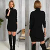 Autumn Winter Women's Fashion Long Sleeve Sweater Dress Mini Casual Dress