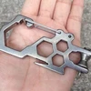 Camping Carrying Clip Tool Hook Multifunctional Carabiner with Allen Screw Driver Wrench Can opener