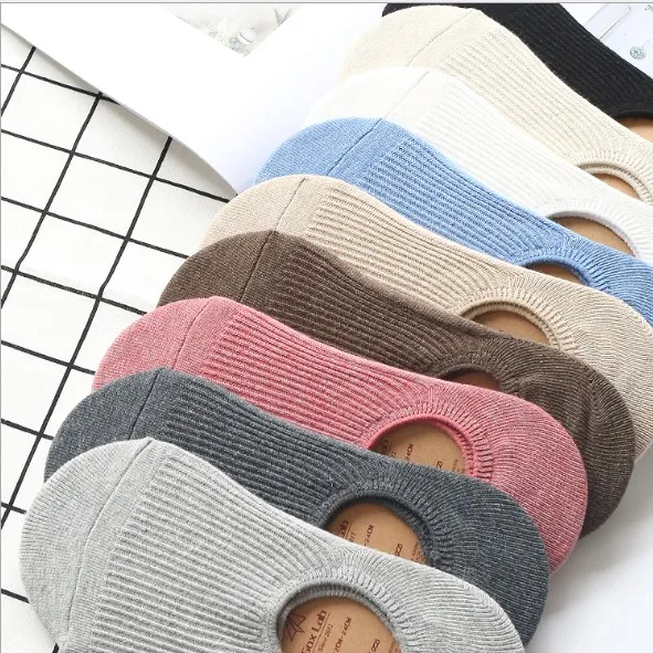 

solid color candy women invisible socks cotton white, Custom color
