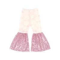 

Toddler Kids Baby Girls Long Pants Cotton Flare Leggings sequin Bell Bottom