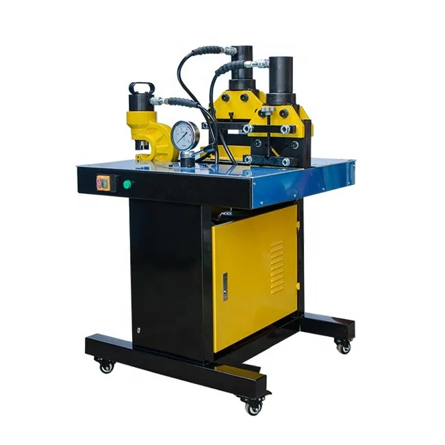
DHY-200 Three-in-one hydraulic punching bending cutting bus bar machine Multi-function hydraulic busbar processor machine 